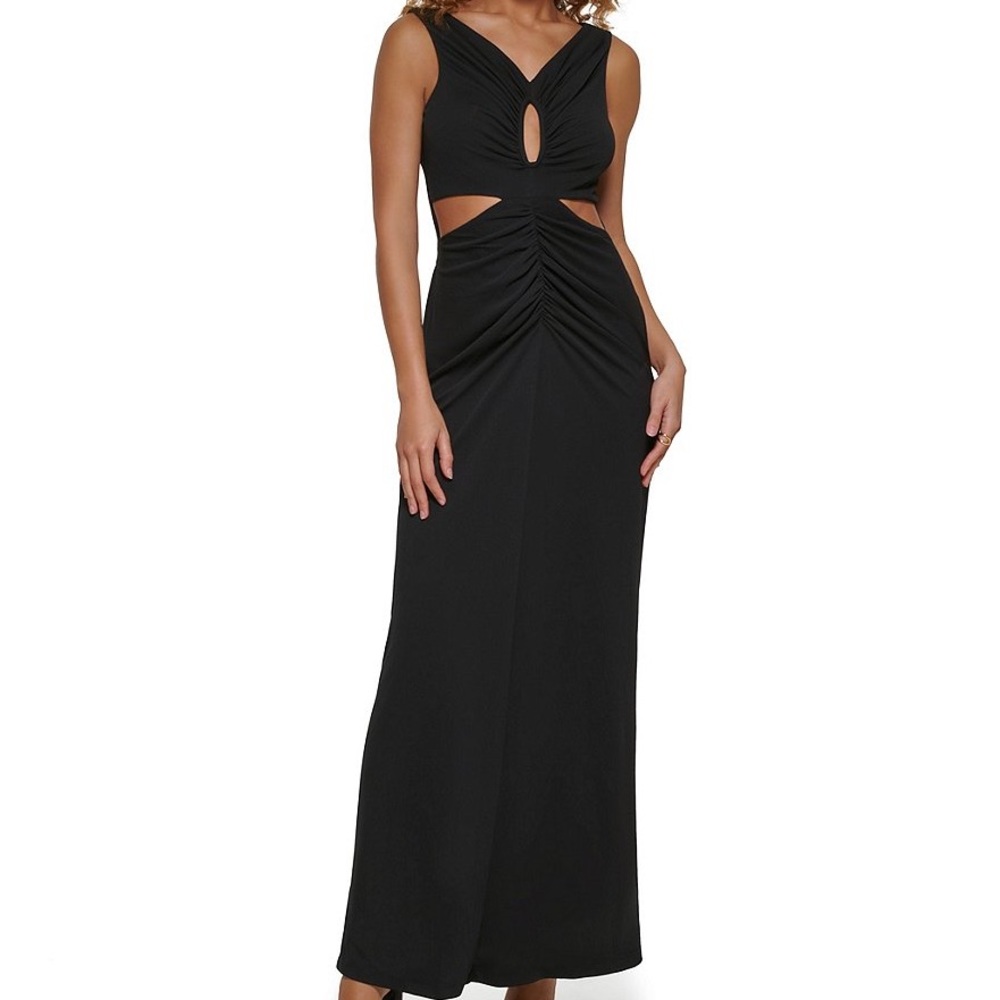 Calvin Klein Black gown with cutouts size 4